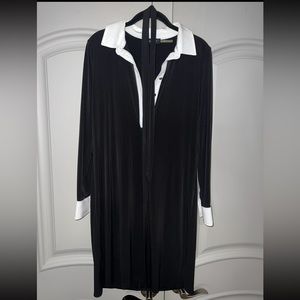 Black and white work dress